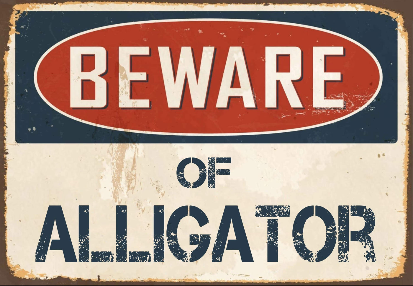 Beware of Alligator Sign