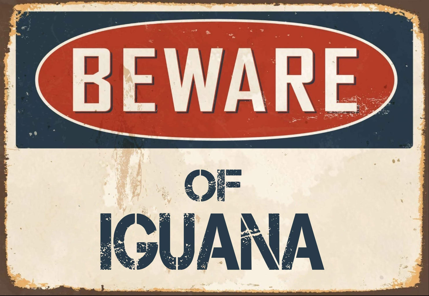 Beware of Iguana Sign