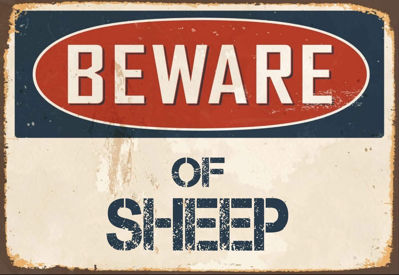 Beware of Sheep  Sign