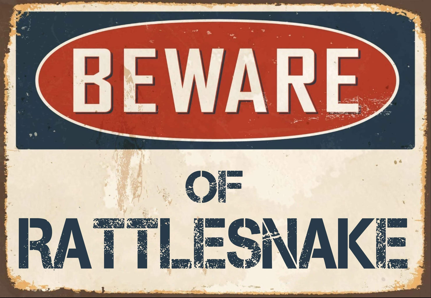 Beware of Rattlesnake Sign