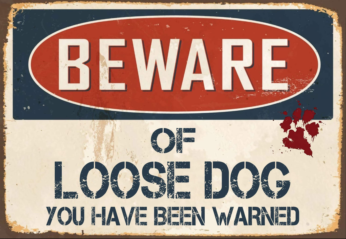 Beware of Loose Dog Sign