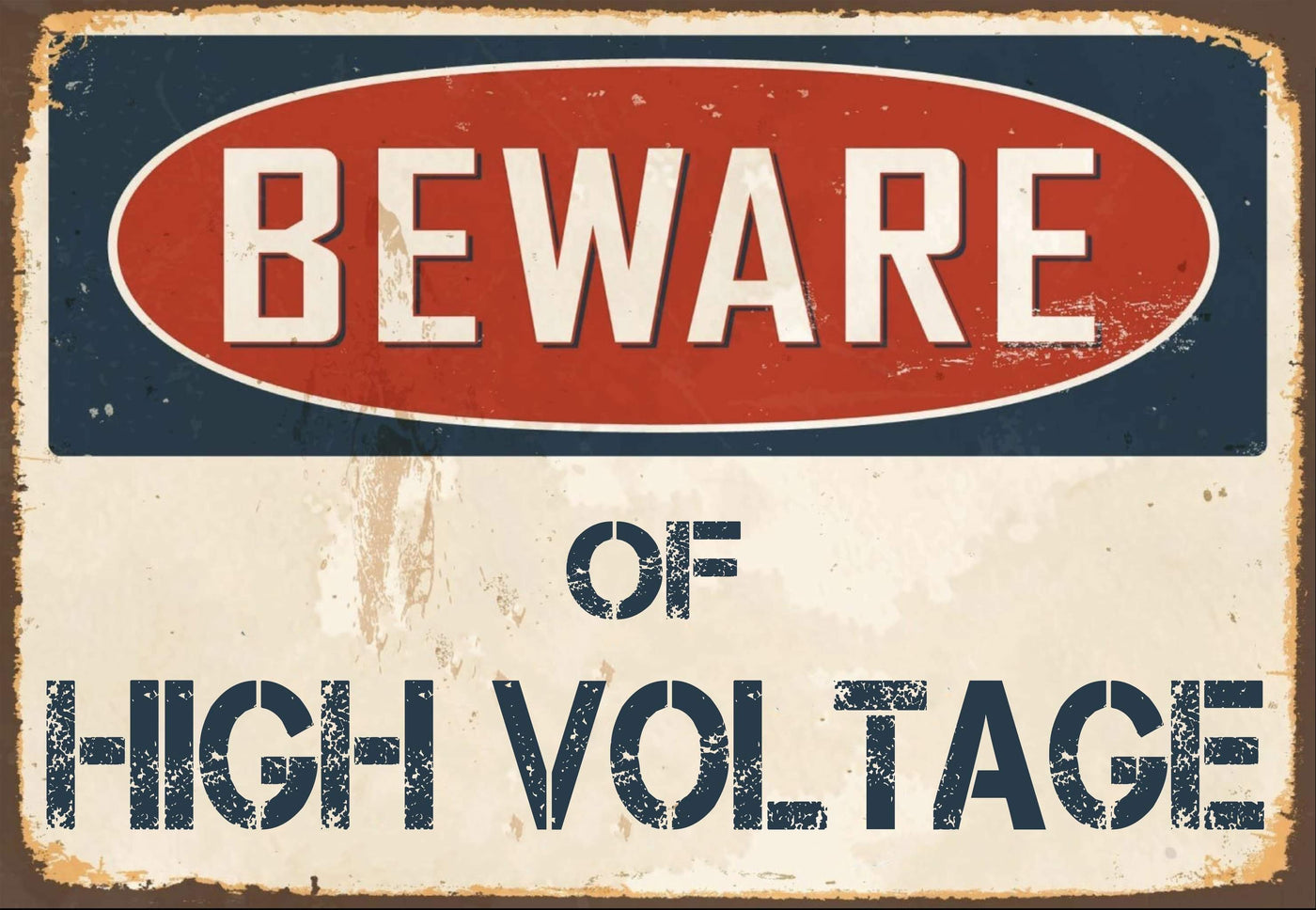 Beware of High Voltage Sign