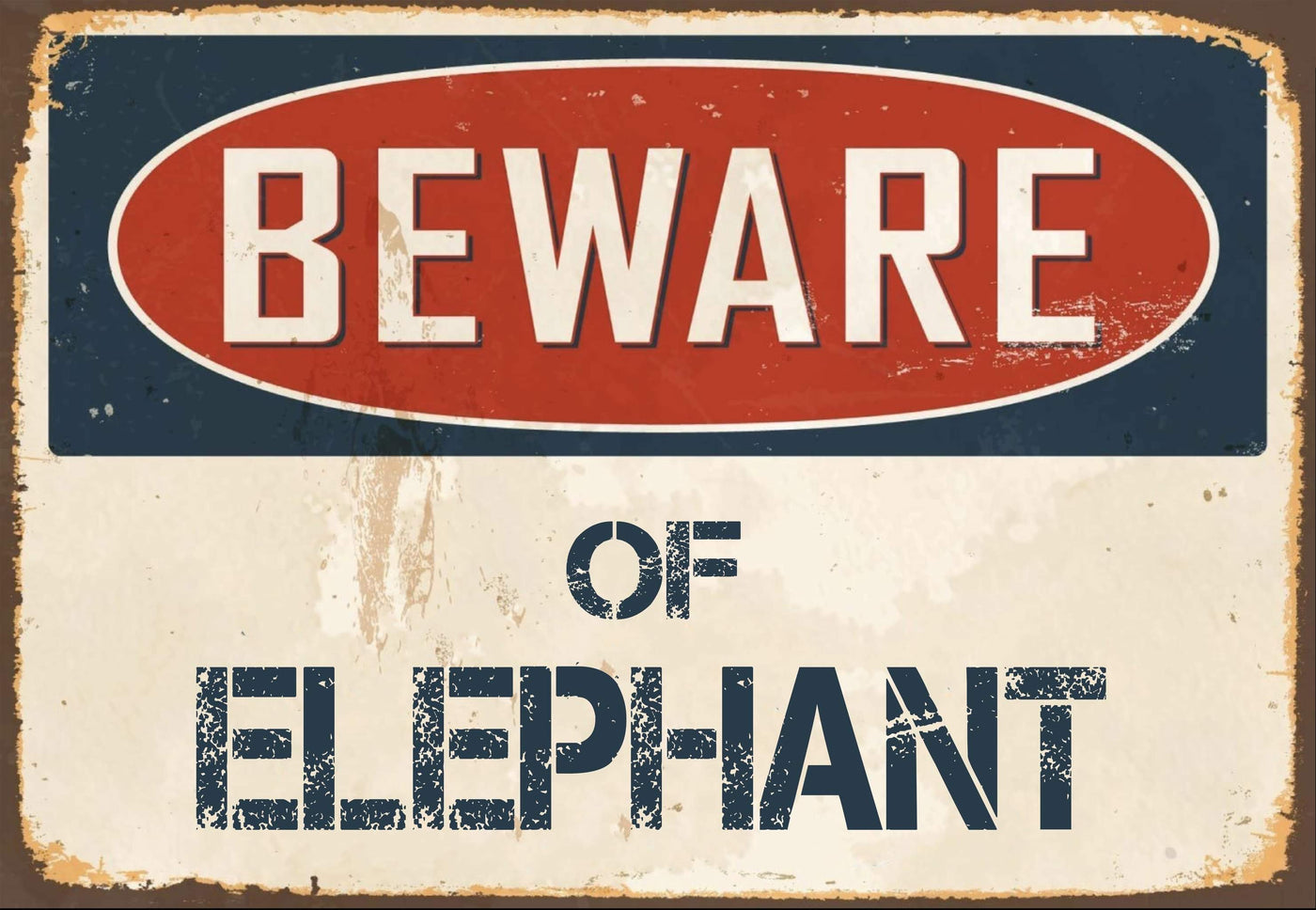 Beware of Elephant  Sign