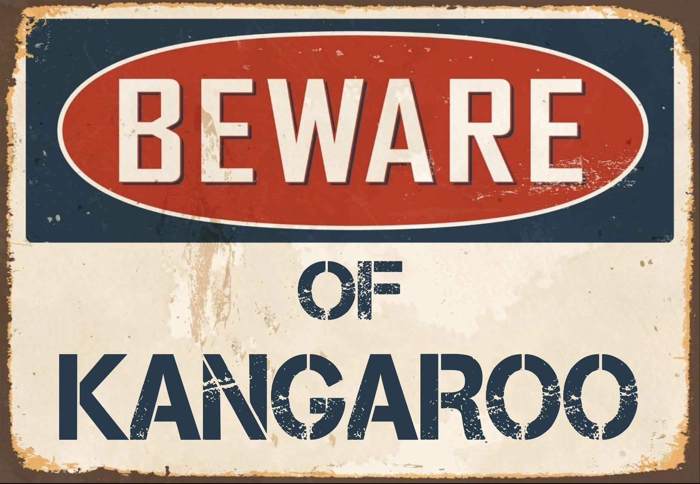 Beware of Kangaroo Sign