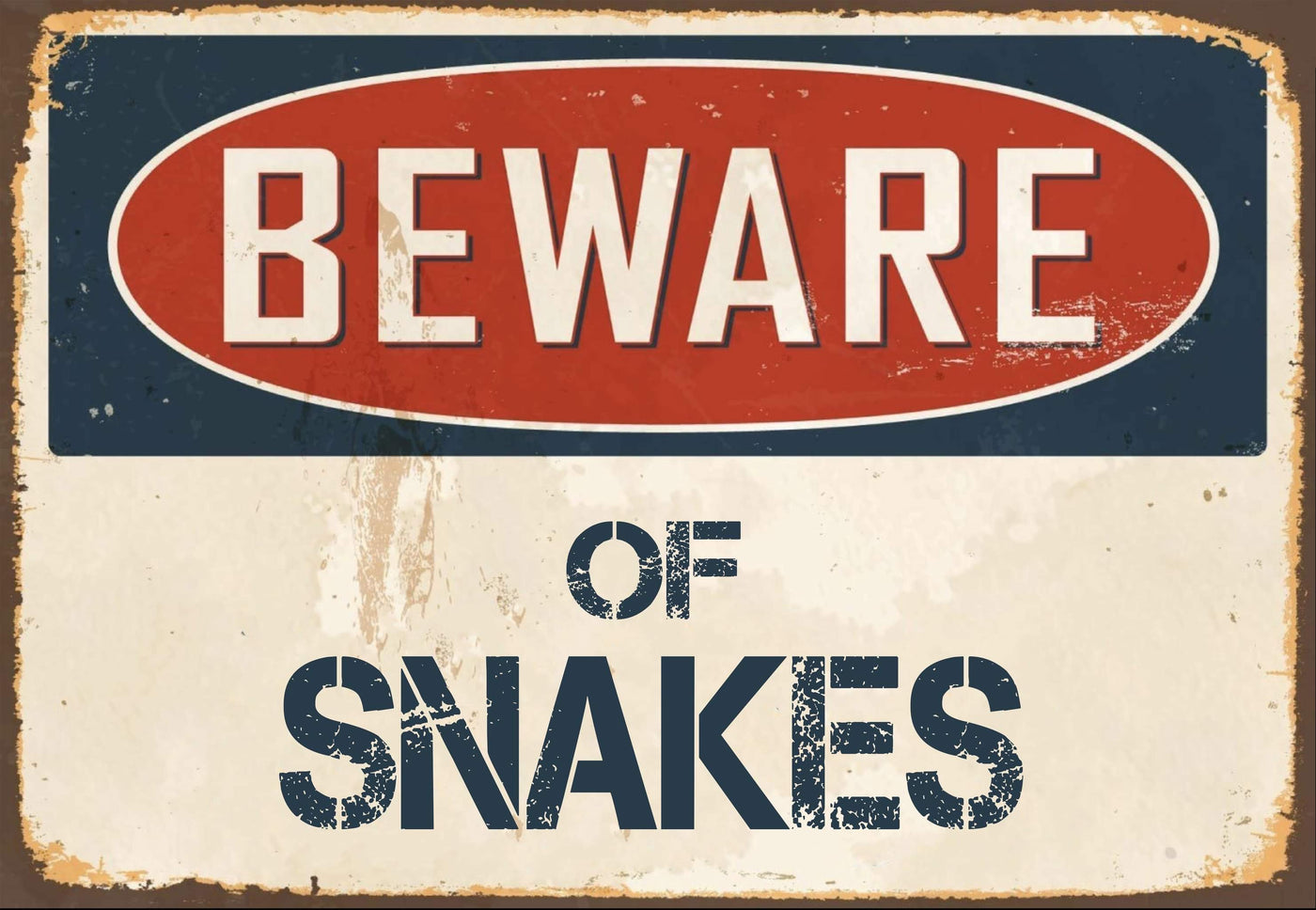 Beware of Snakes Sign